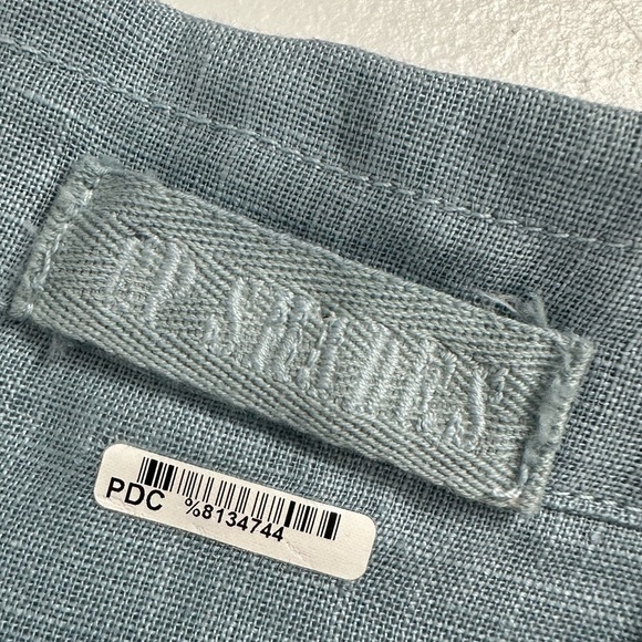 CP Shades Half Button Long Sleeve Collared Linen Shirt Tunic Blouse Lagenlook - Picture 3 of 7